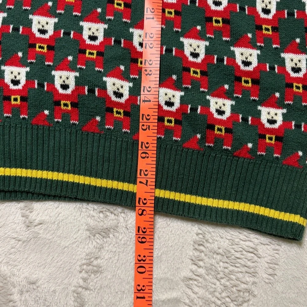 Alex Stevens Christmas Sweater Mens L Long Sleeve Cotton Pullover Santa 8 Bit